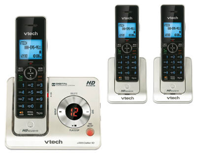 DECT 6.0 Three Handset Cordless Answering System w/Caller ID