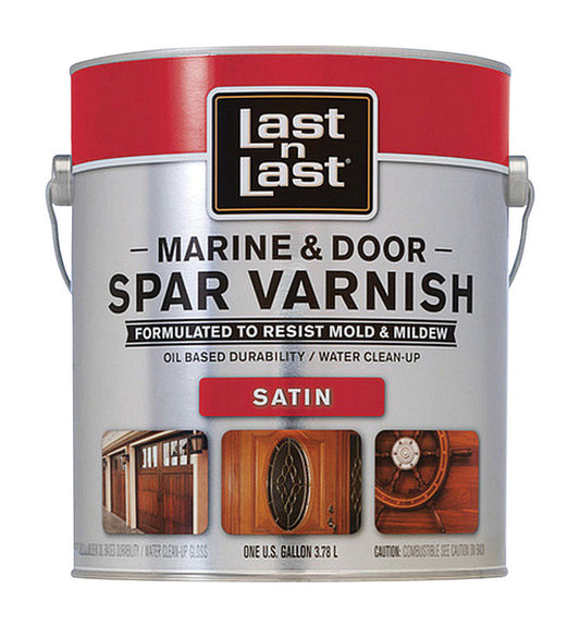 Last N Last Satin Clear Oil-Based Marine & Door Spar Varnish 1 gal (Pack of 2).