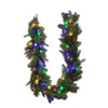 Celebrations PE/PVC Multi-Colored Prelit Green Decorated LED Garland 6 L ft.