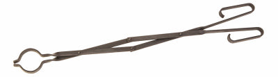 Pinzas para chimenea, acero negro, 33 pulgadas.