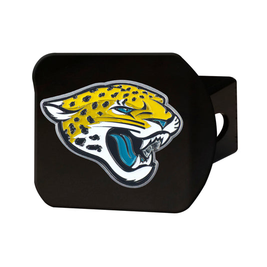 NFL - Jacksonville Jaguars  Black Metal Hitch Cover - 3D Color Emblem
