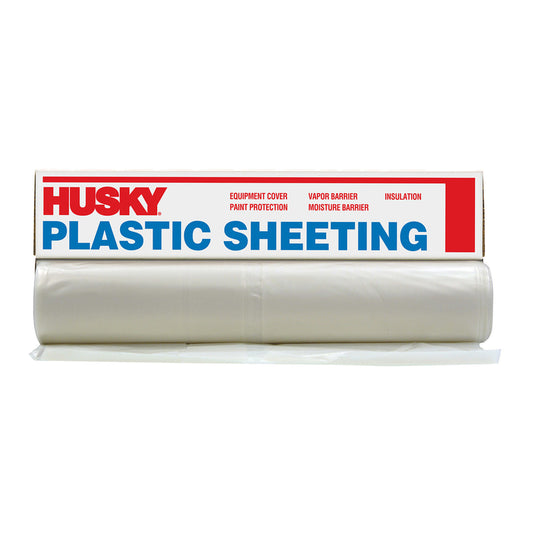 Husky Plastic Sheeting 4 mil T X 16 ft. W X 50 ft. L Polyethylene Natural 1