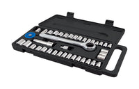 Great Neck 1/4 in. drive Metric and SAE 6 Point Socket Wrench Set 40 pc