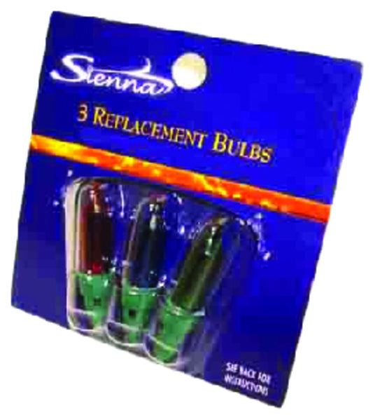 Sienna  Incandescent  Replacement Bulb  Multicolored  3 lights