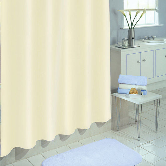 Excell 70 in.   H X 72 in.   W Ivory Solid Shower Curtain Liner Vinyl