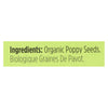 Spicely Organics - Organic Poppy Seeds - Case of 6 - 0.4 oz.