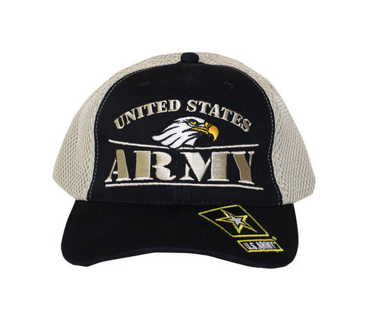 JWM U.S. Army Logo Baseball Cap Black One Size Fits All (Pack of 6)