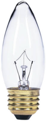 Torpedo Light Bulb, Clear Chandelier, 25-Watts, 2-Pk. (Pack of 10)