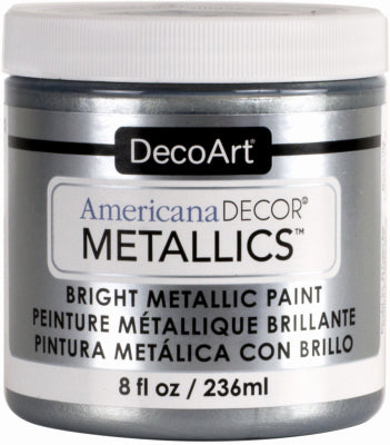 Americana Decor Metallics Craft Paint, Silver, 8-oz.