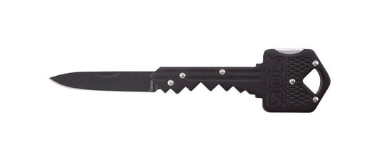 SOG  Key  Black  5CR13MOV Stainless Steel  4 in. Folding Knife