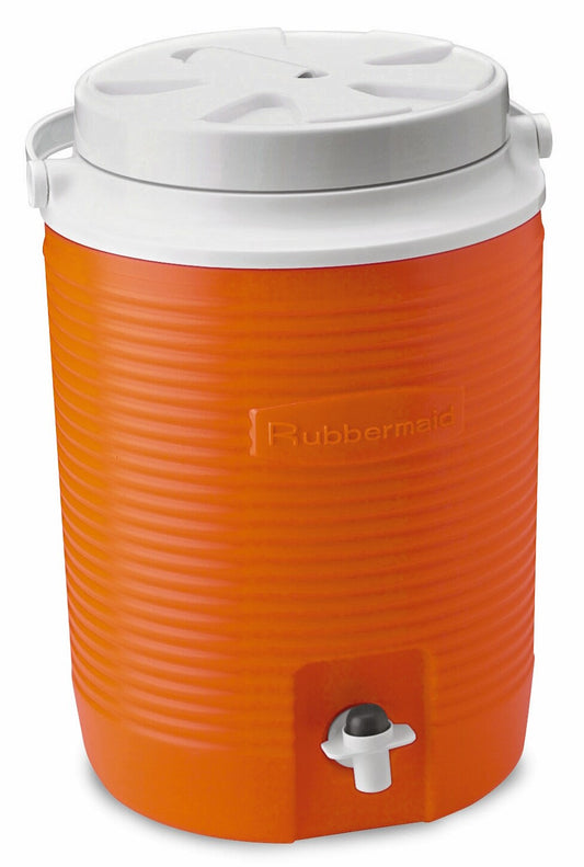 Rubbermaid FG15300411 2 Gallon Orange Victory Thermal Jug Water Coolers