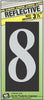 Hy-Ko 3-1/2 in. Reflective White Aluminum Number 8 Nail-On (Pack of 10)