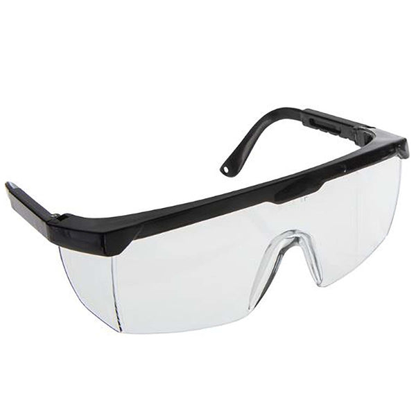 Gafas de seguridad Regent Products con lentes transparentes y marco negro