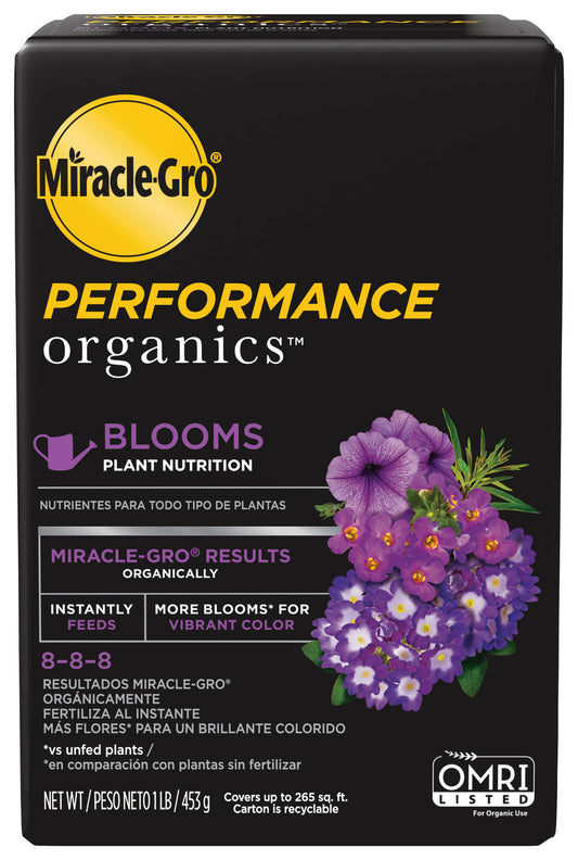 Miracle Gro 3005410 1 Lb Performance Organics Blooms Plant Nutrition 8-8-8
