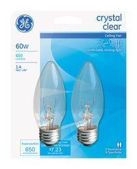 GE  60 watts B13  Decorative  Incandescent Bulb  E26 (Medium)  Cool White  2 pk (Pack of 6)