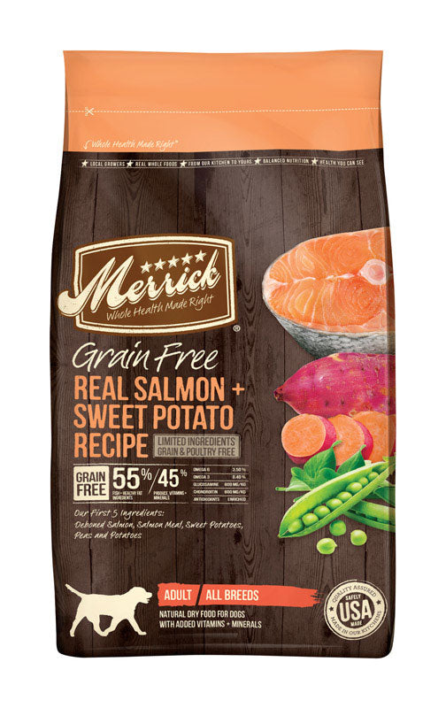 Merrick  Salmon and Sweet Potato  Dry  Dog  Food  Grain Free 10 lb.