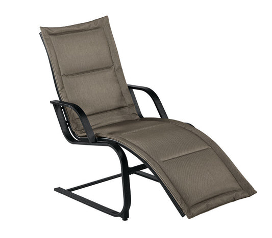 Living Accents  1  Brown  Steel  Wilmington  Chaise Lounge