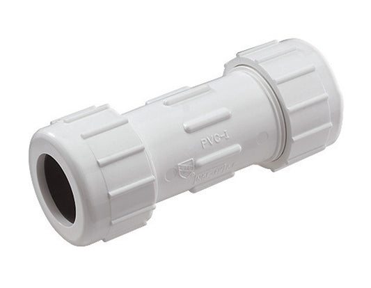 NDS Schedule 40 1-1/2 in. Compression each X 1-1/2 in. D Compression PVC 6-3/4 in. Coupling 1 pk