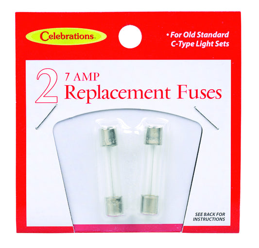 Celebrations C-Type Replacement Fuses Clear 2 lights (Pack of 25)