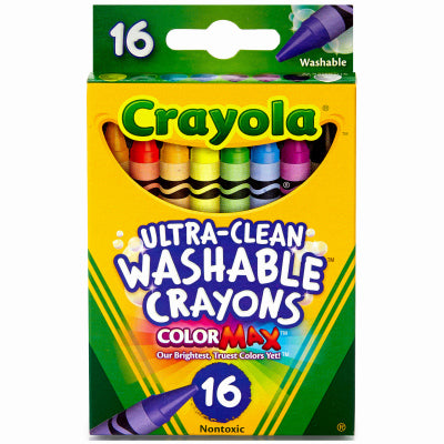 Crayola 52-6916 Regular Washable Crayons 16 Count                                                                                                     