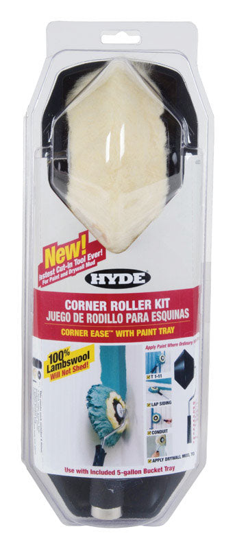 Hyde Metal/Plastic Threaded End Corner Paint Roller Kit 6 Dia. x 6 L Handle x 6-1/2 W in.