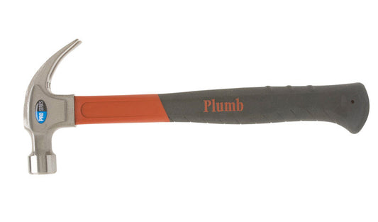 Plumb Pro Series 20 oz Smooth Face Curved Claw Hammer Fiberglass Handle