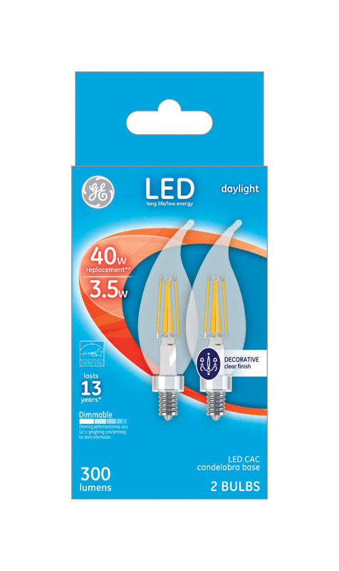 GE C10 CAC LED Bulb White 40 Watt Equivalence (Pack of 6)