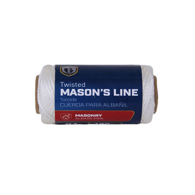 Nylon Mason Line Twine, Twisted, White, #1 x 100-Ft.