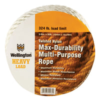 Wellington 3/8 in. D X 50 ft. L White Twisted Nylon Rope