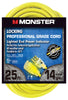 Monster Just Power It Up Outdoor 25 ft. L Yellow Extension Cord 14/3 SJTW