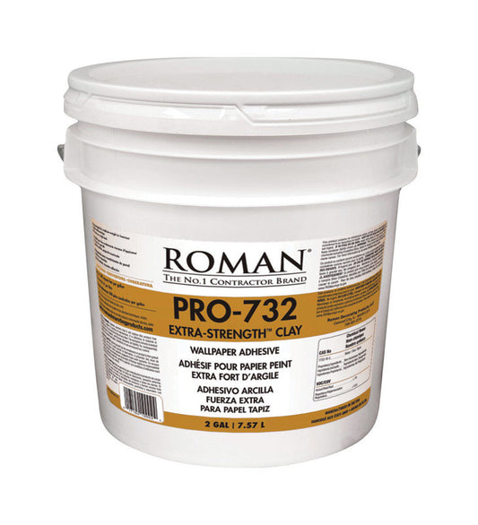 Roman PRO-732 Extra Strength Clay/Modified Starches Adhesive 2 gal