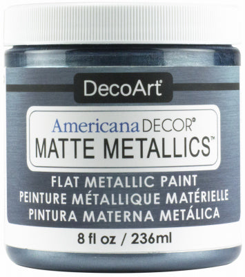 Americana Decor Matte Metallic Craft Paint, Pewter, 8-oz.