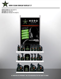 Hero Clean 34-1/2 in.   H X 22-1/2 in.   W X 34-1/2 in.   L Black End Cap Signage Kit Cardboard