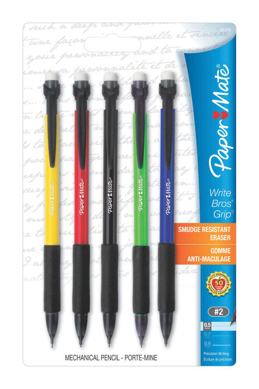 Papermate Write Bros Grip No. 2 Mechanical Pencil 5 pk (Pack of 6)