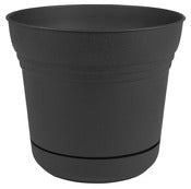 Bloem Llc Sp14908 14.5 Charcoal Saturn Planter With Saucer