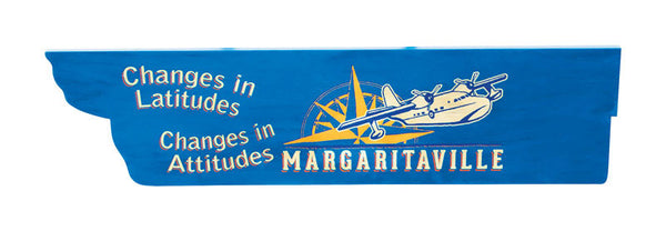 Letrero azul Ns Margrtvlle (paquete de 4)