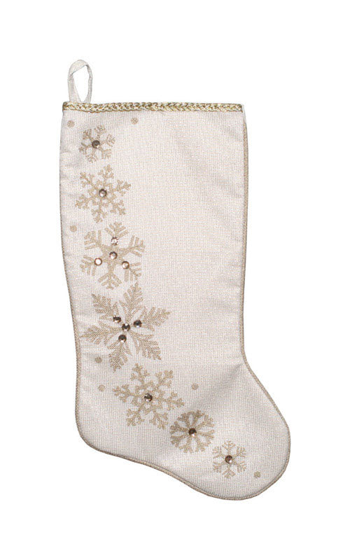 Dyno Christmas Stocking Ivory Linen 1 pk (Pack of 12)