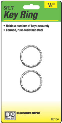 Split Key Ring, 7/8-In., 2-Pk. (Pack of 5)