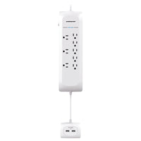 Monster Just Power It Up 4 ft. L 8 outlets Power Strip w/Surge Protection White