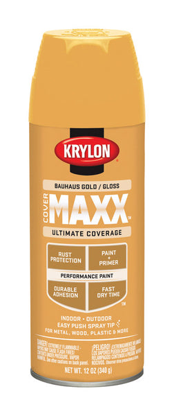 Krylon Fusion All-In-One Metallic Gold Paint + Primer Spray Paint 12 oz (6  Pack)