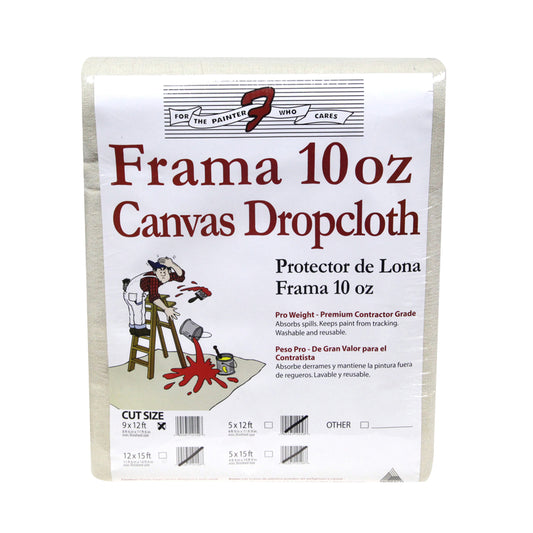 Trimaco Frama Heavy Weight Grade Canvas Drop Cloth 9 ft. W x 12 ft. L (Pack of 6)