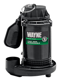 Wayne 1/3 HP 3800 gph Cast Iron Tethered Float AC Submersible Sump Pump