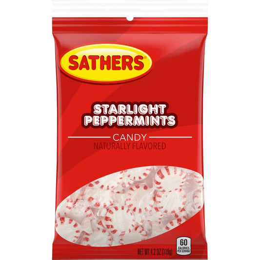 Sathers Brach's Peppermint Star Brites Hard Candy 4-1/2 oz. (Pack of 12)