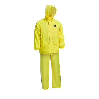 JD LG 2PC YEL Rain Suit