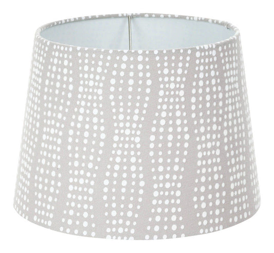Living Accents  Bell  Brown/White  Fabric  Lamp Shade  1 pk
