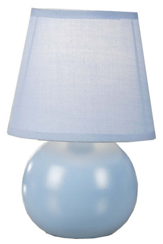 Normande Lighting He3-1152-Bl 13 W Blue Accent Table Lamp With Bulb