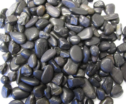 Exotic Pebbles & Aggregates Pbs-0510 5 Lb Black Polished Gravel