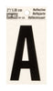Hy-Ko 2 in. Reflective Black Vinyl Letter A Self-Adhesive 1 pc. (Pack of 10)