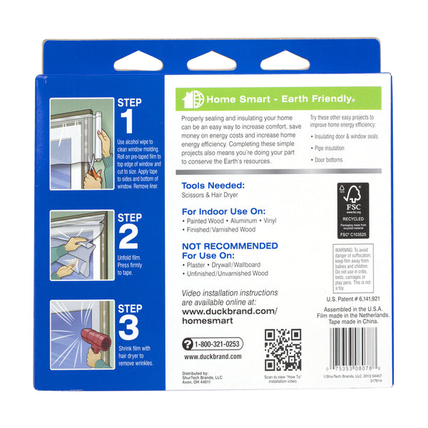 3M Clear Plastic Window Insulation Kit 17.5 ft. L x 0.75 mil