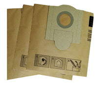 Fein  2 in. L x 10 in. W Wet/Dry Vac Bag  Brown  3 pc.